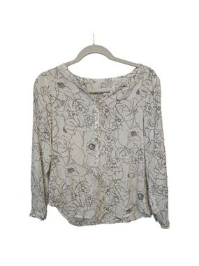 LOFT Sheer Floral  Blouse